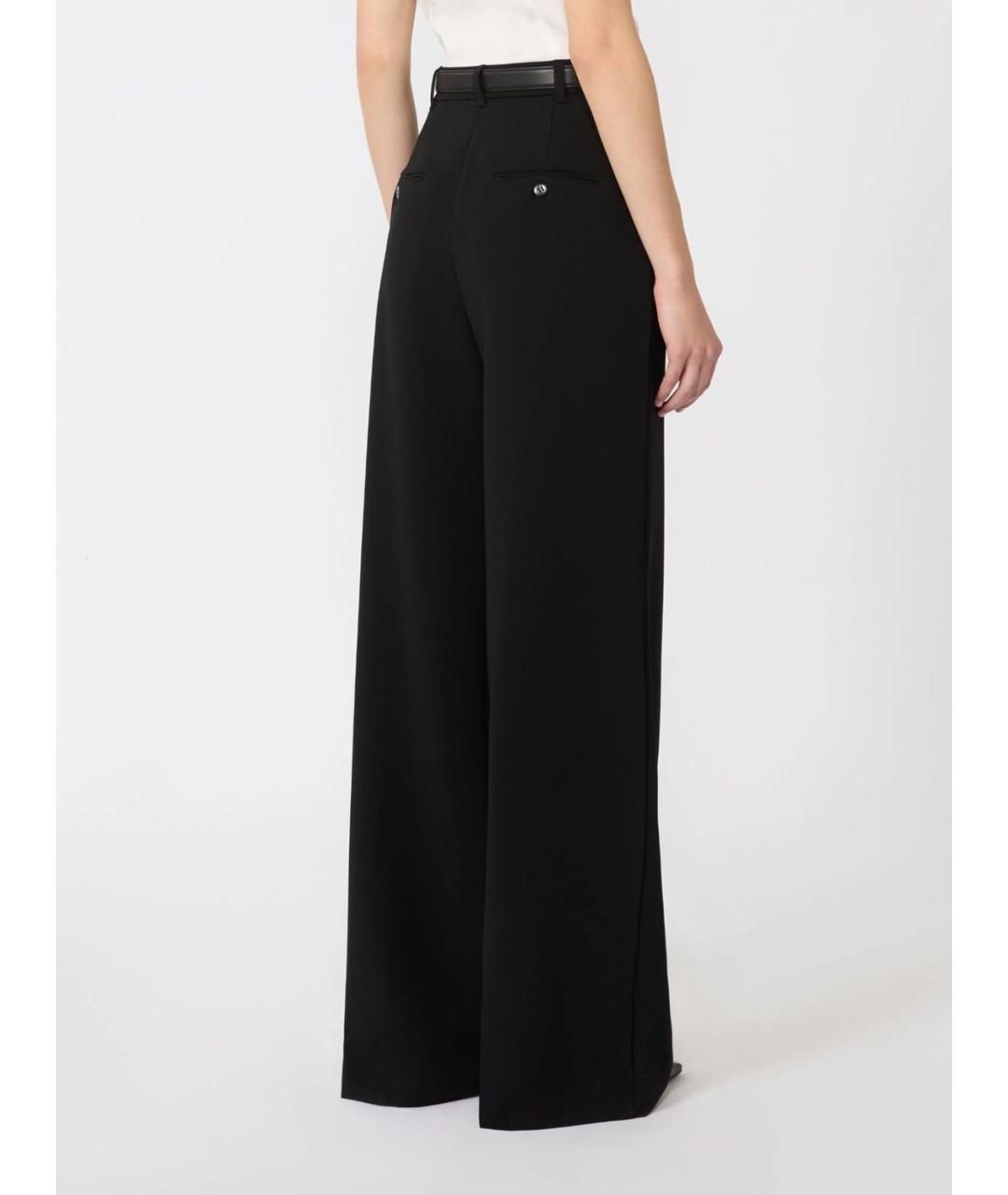 MAX MARA STUDIO Черные прямые брюки, фото 4