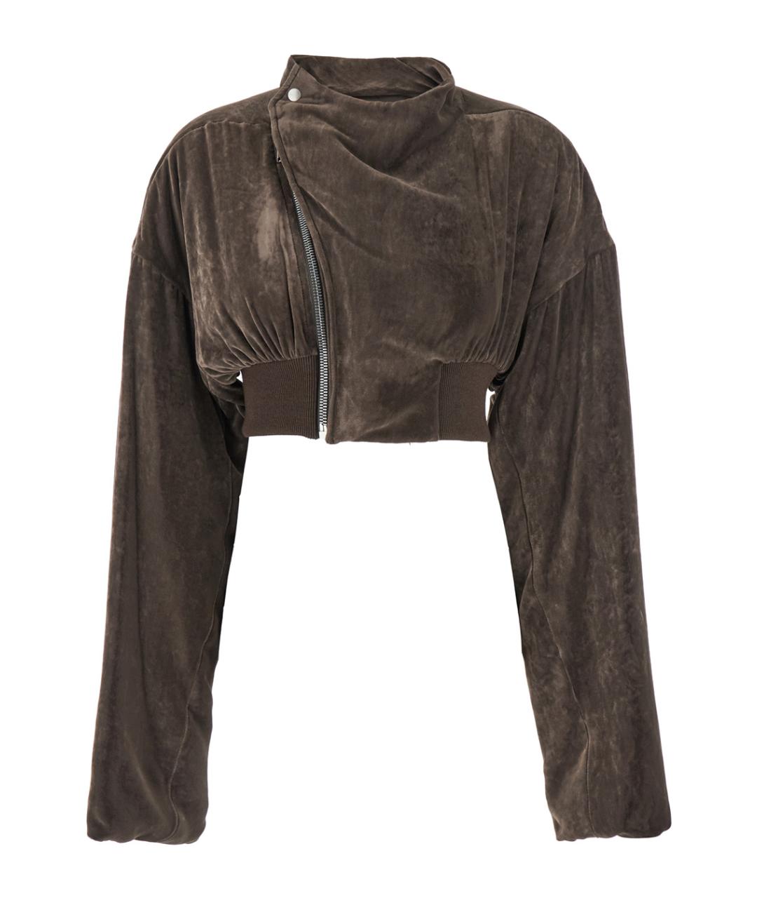 RICK OWENS Коричневая вискозная куртка, фото 1