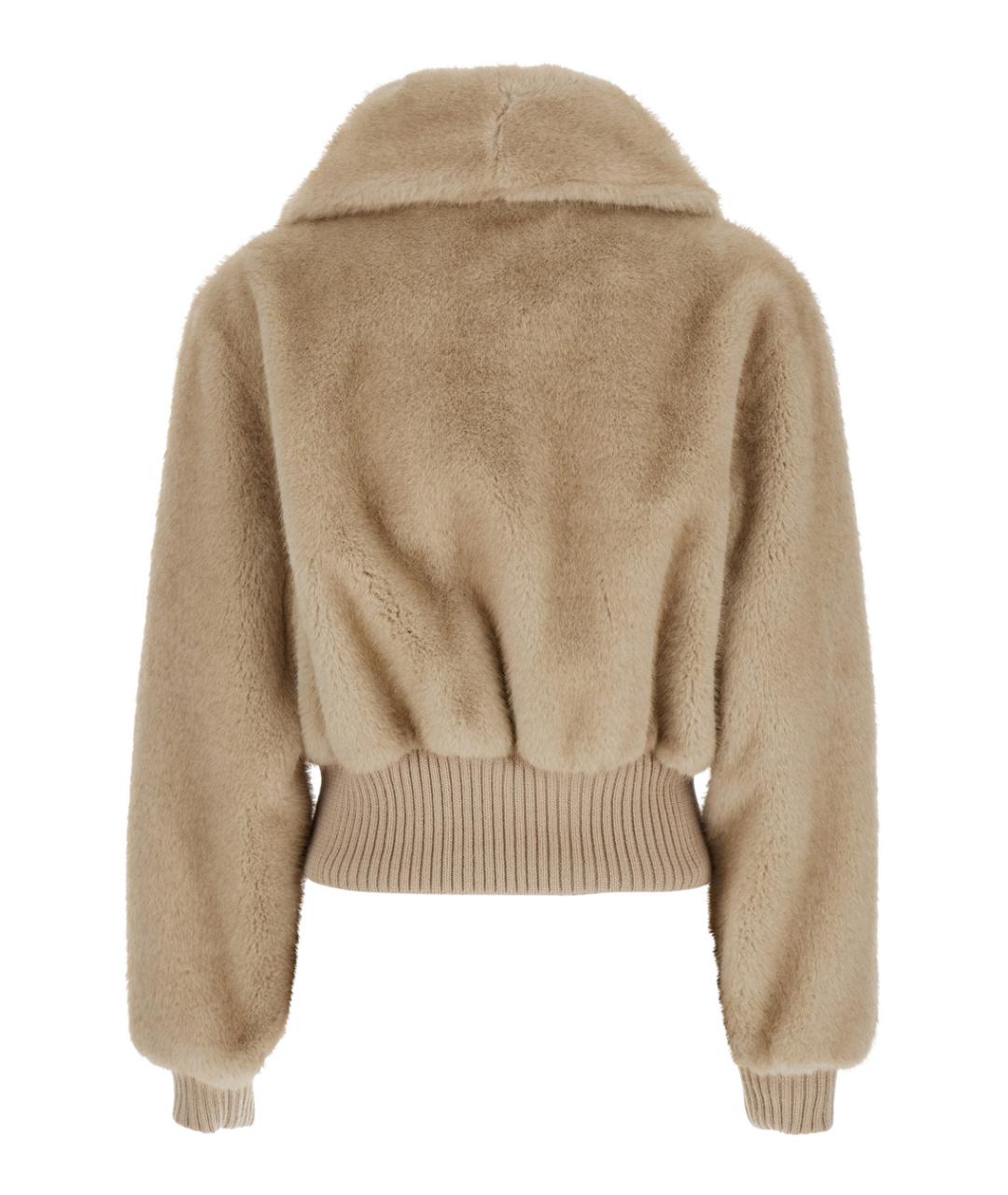 PINKO Бежевая меховая куртка, фото 2