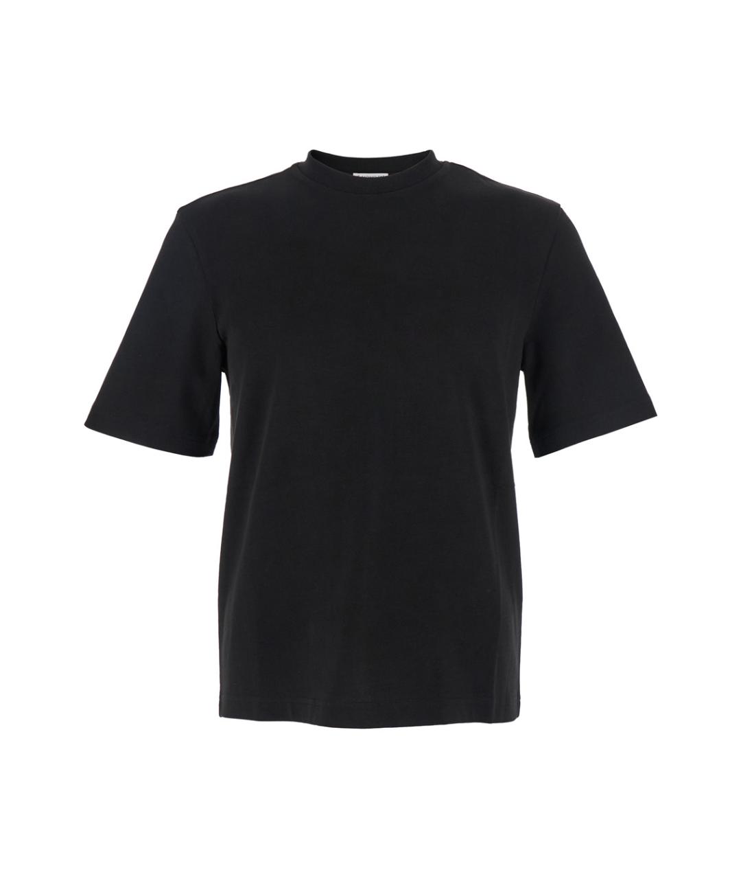 MONCLER Черная хлопковая футболка, фото 1