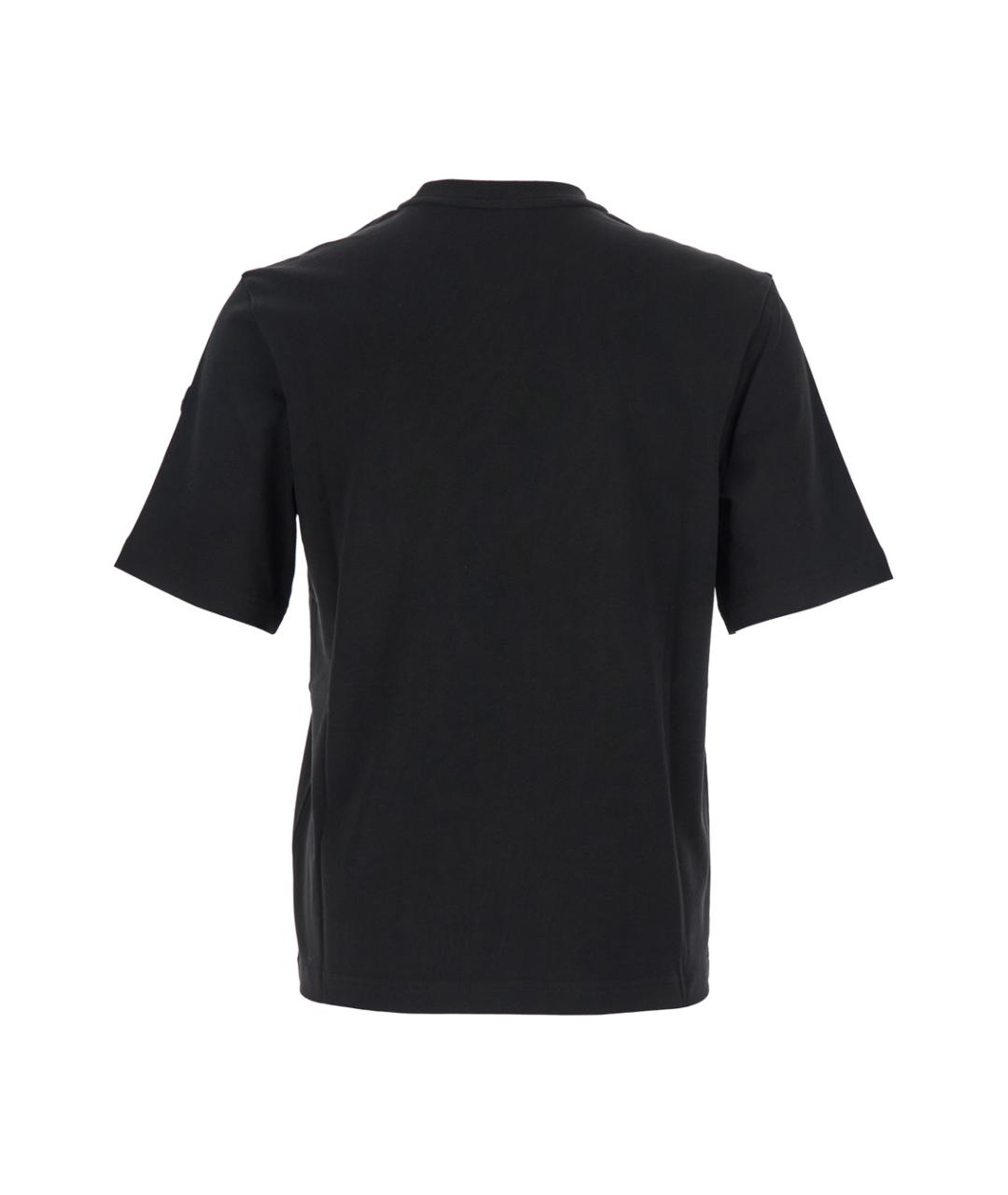 MONCLER Черная хлопковая футболка, фото 2