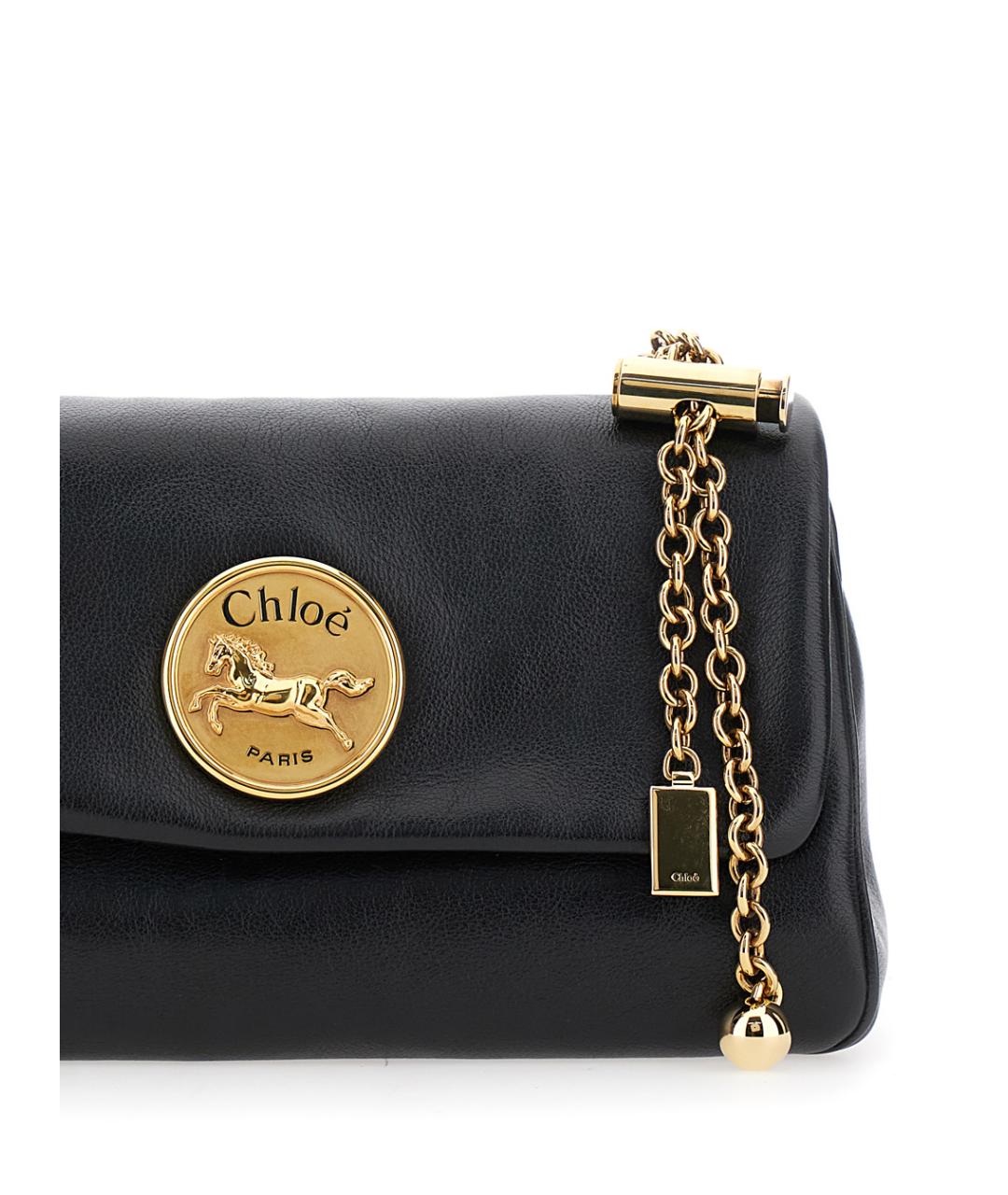 CHLOE Черная кожаная сумка через плечо, фото 3
