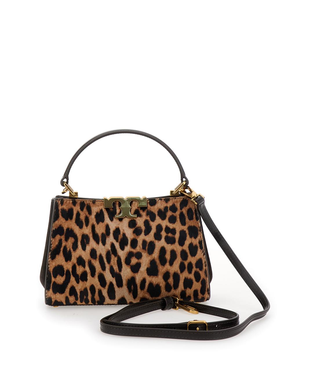 TORY BURCH Коричневая кожаная сумка с короткими ручками, фото 2