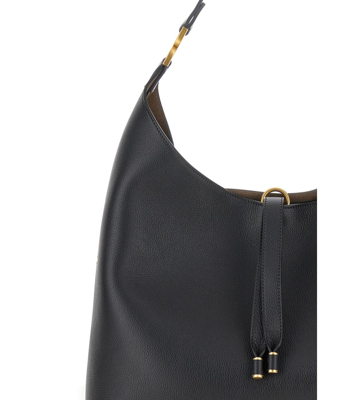 CHLOE Черная кожаная сумка через плечо, фото 3