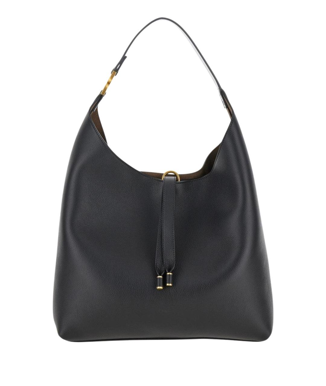 CHLOE Черная кожаная сумка через плечо, фото 1