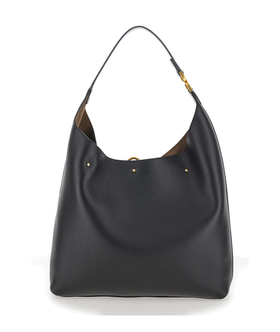 CHLOE Черная кожаная сумка через плечо, фото 2