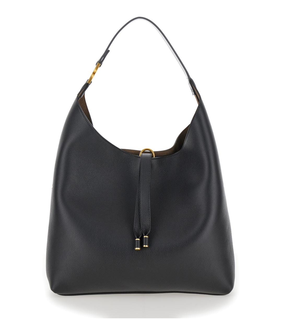 CHLOE Черная кожаная сумка через плечо, фото 4