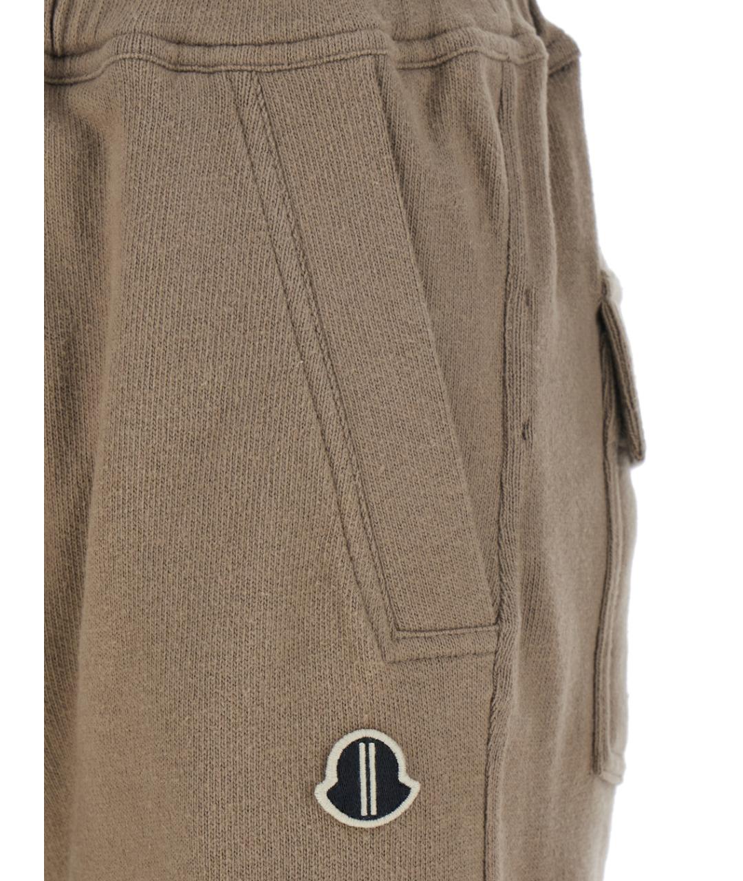 RICK OWENS Бежевые хлопковые прямые брюки, фото 3