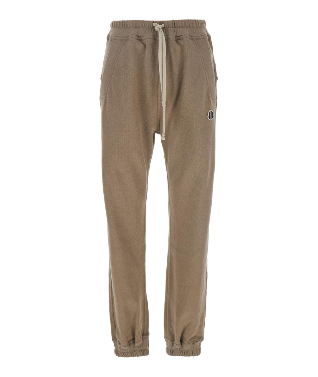 RICK OWENS Бежевые хлопковые прямые брюки, фото 1