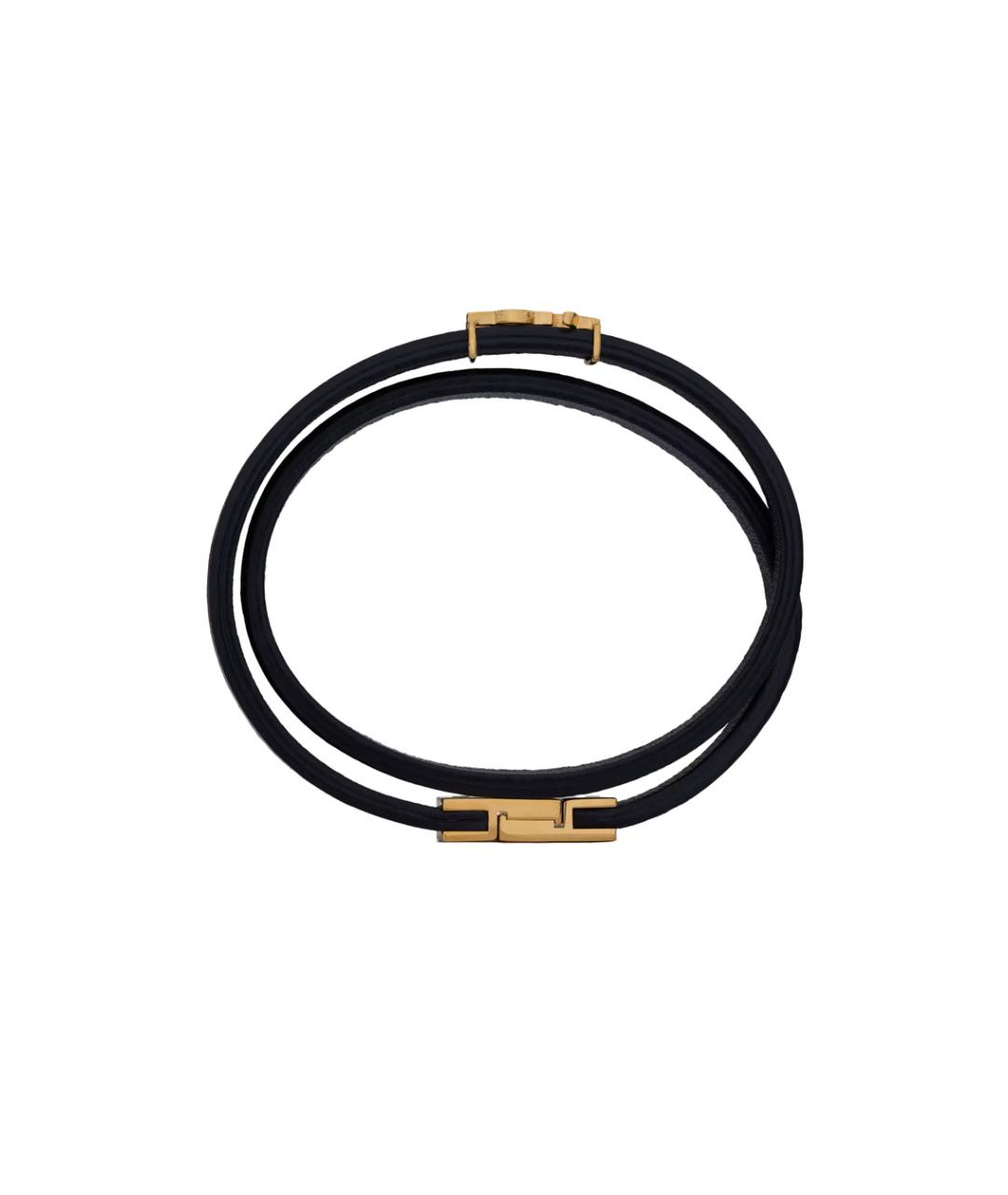 SAINT LAURENT Черный браслет, фото 3
