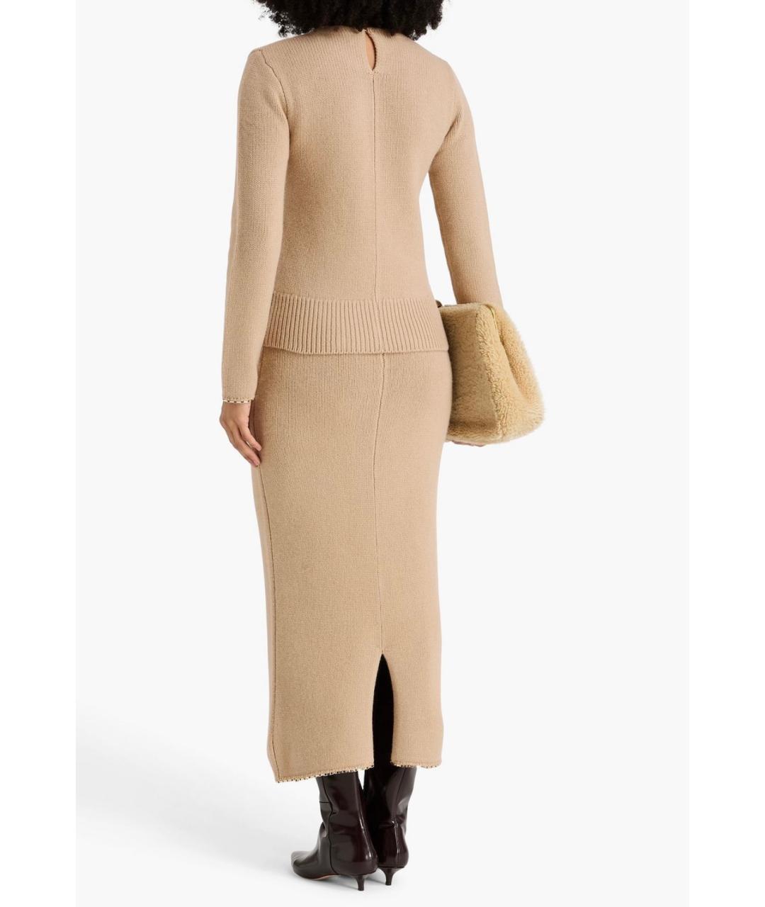 TOTEME Бежевая хлопковая юбка миди, фото 4