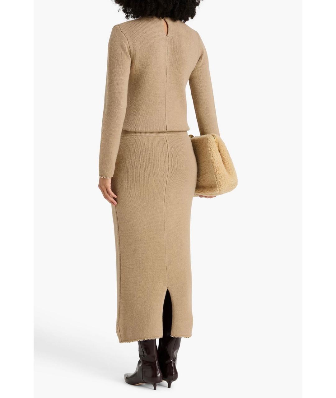 TOTEME Бежевая хлопковая юбка миди, фото 5