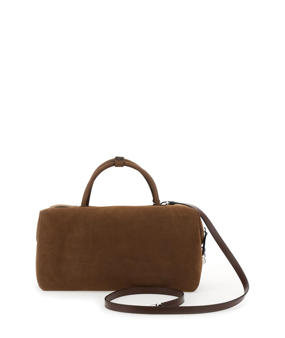 MAX MARA Коричневая замшевая сумка с короткими ручками, фото 2