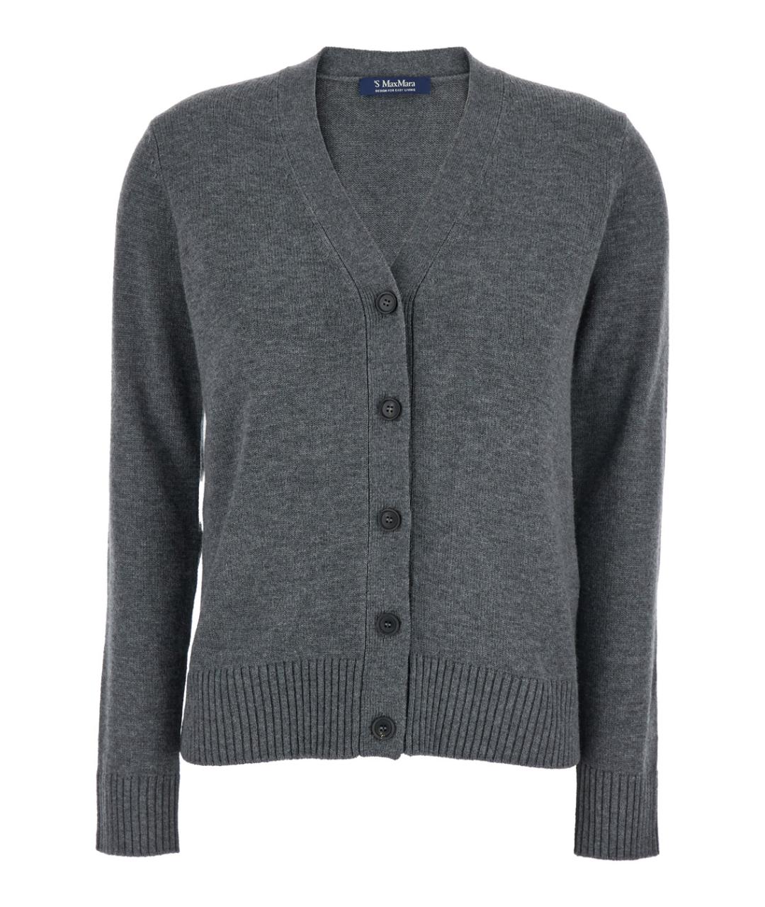 'S MAX MARA Серый шерстяной джемпер / свитер, фото 1