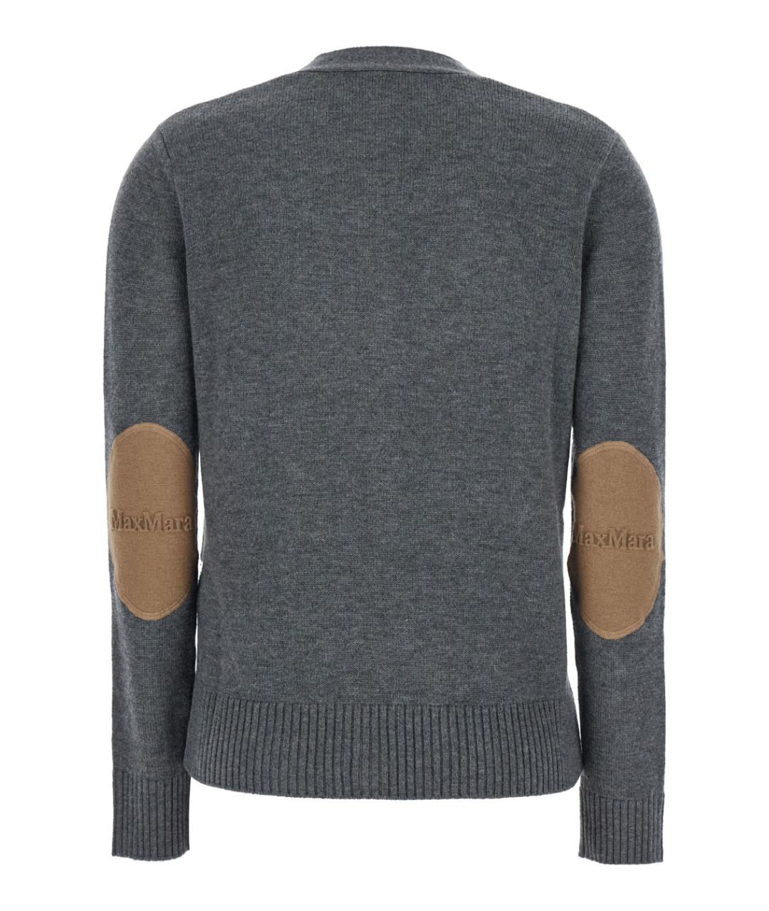 'S MAX MARA Серый шерстяной джемпер / свитер, фото 2