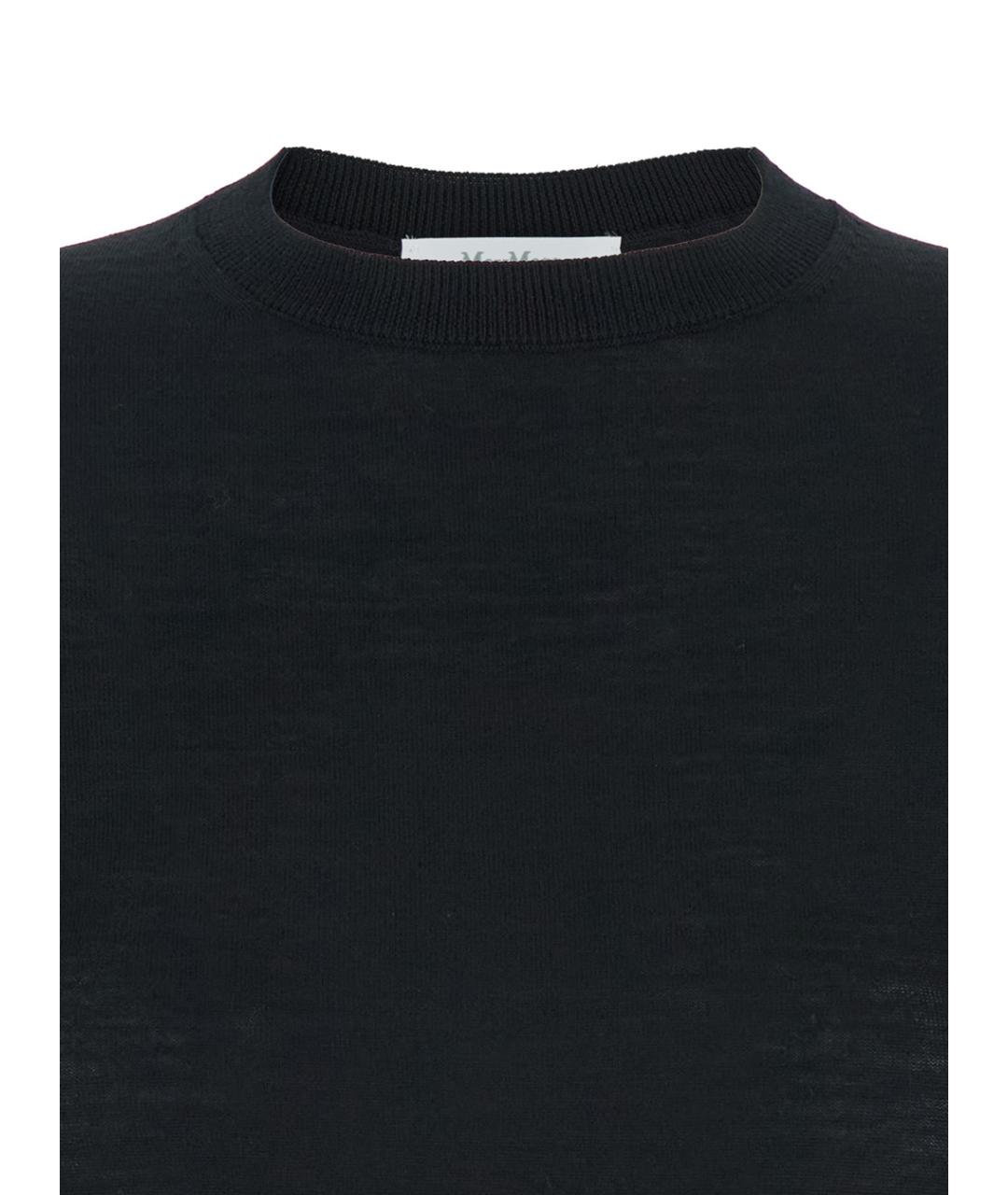 MAX MARA Черный шерстяной джемпер / свитер, фото 3