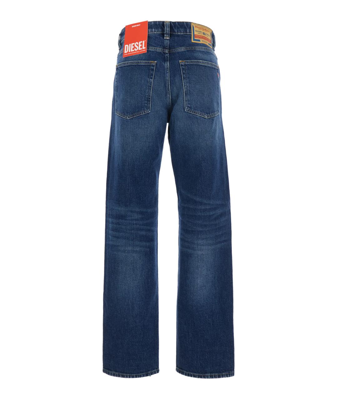 DIESEL Синие хлопковые прямые джинсы, фото 2