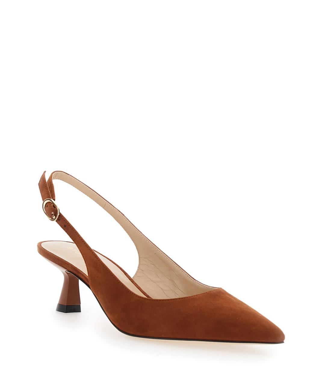 STUART WEITZMAN Коричневые замшевые туфли, фото 2