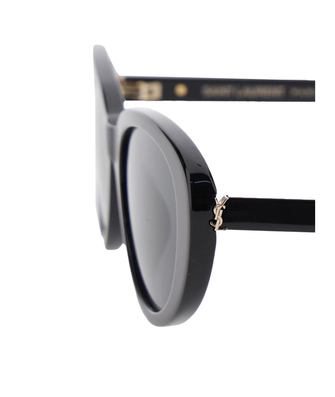 SAINT LAURENT Черные пластиковые солнцезащитные очки, фото 2