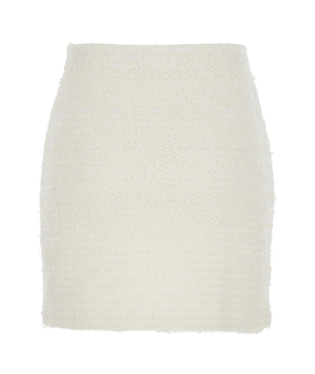 SELF-PORTRAIT Белая хлопковая юбка мини, фото 2
