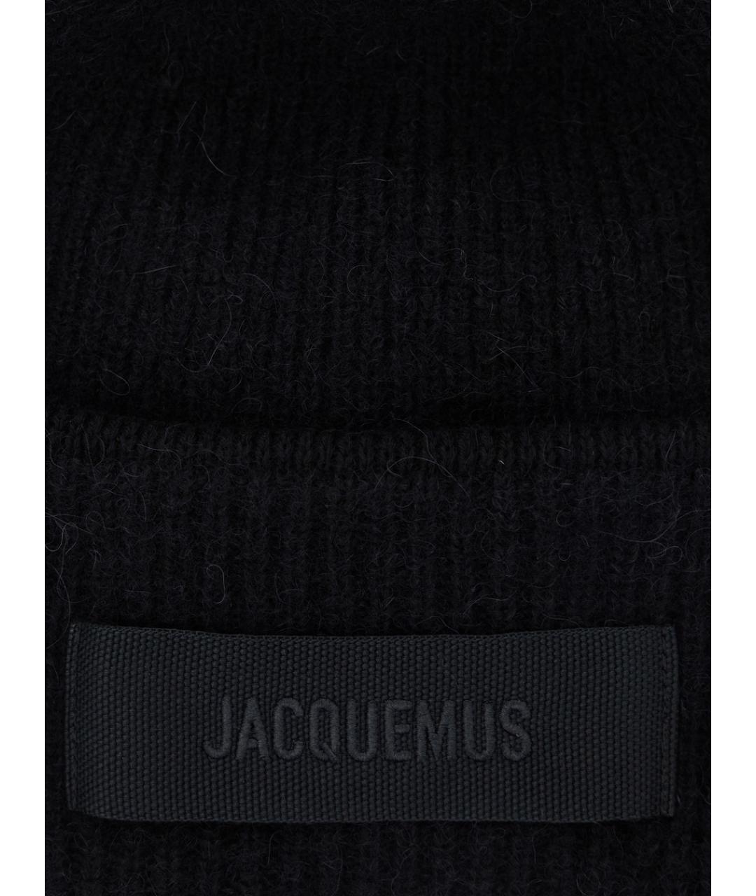 JACQUEMUS Черная шерстяная шапка, фото 3
