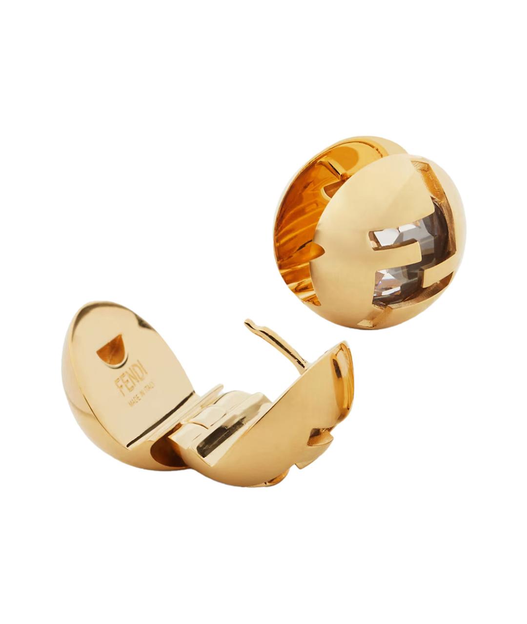 FENDI Золотые серьги, фото 2