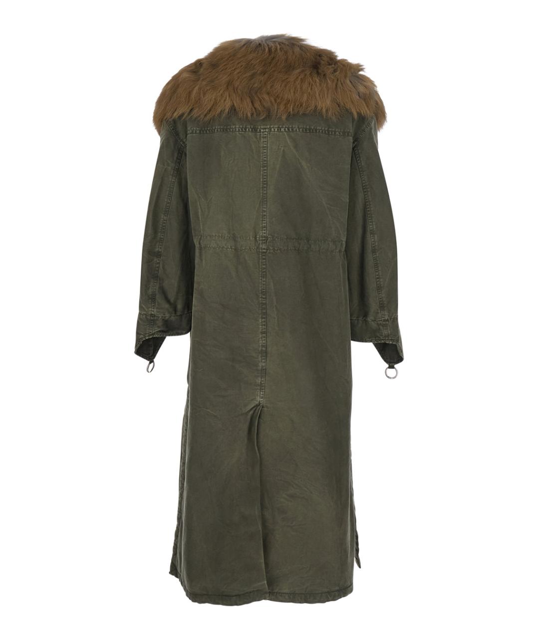 BLUMARINE Зеленые хлопковое пальто, фото 2