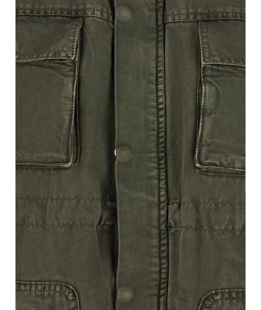 BLUMARINE Зеленые хлопковое пальто, фото 4