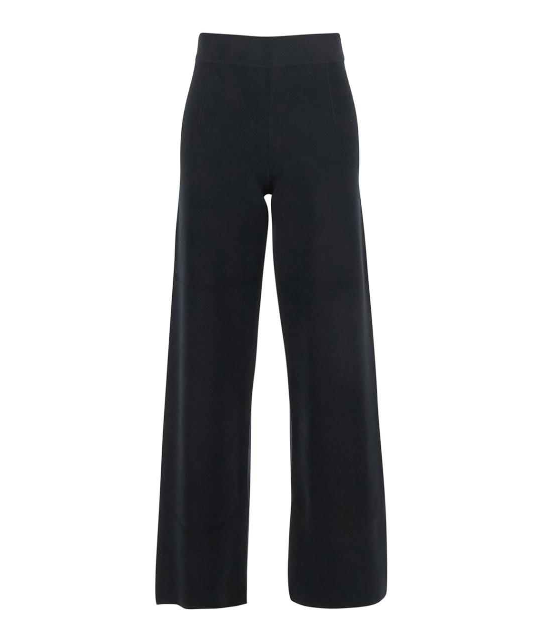 MAX MARA STUDIO Черные вискозные прямые брюки, фото 1