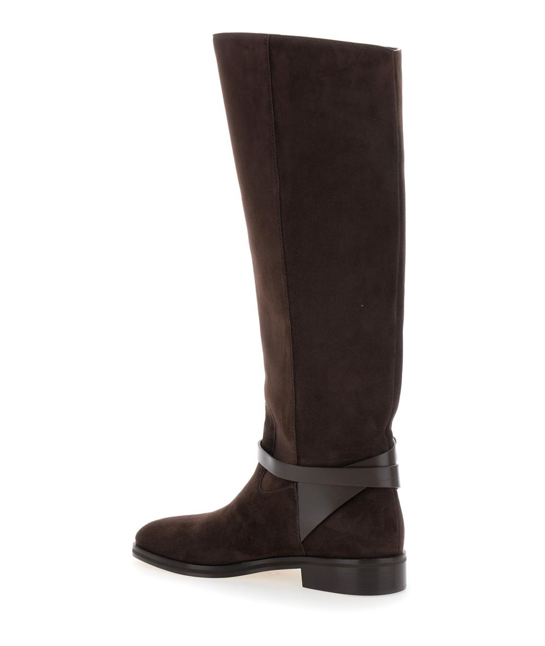 JIMMY CHOO Коричневые замшевые сапоги, фото 3