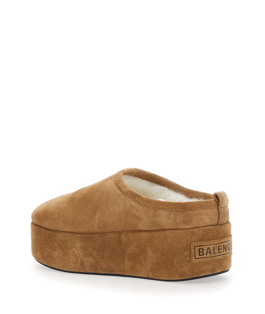 BALENCIAGA Коричневые замшевые мюли, фото 3