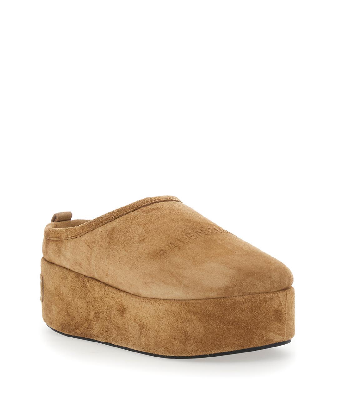 BALENCIAGA Коричневые замшевые мюли, фото 2