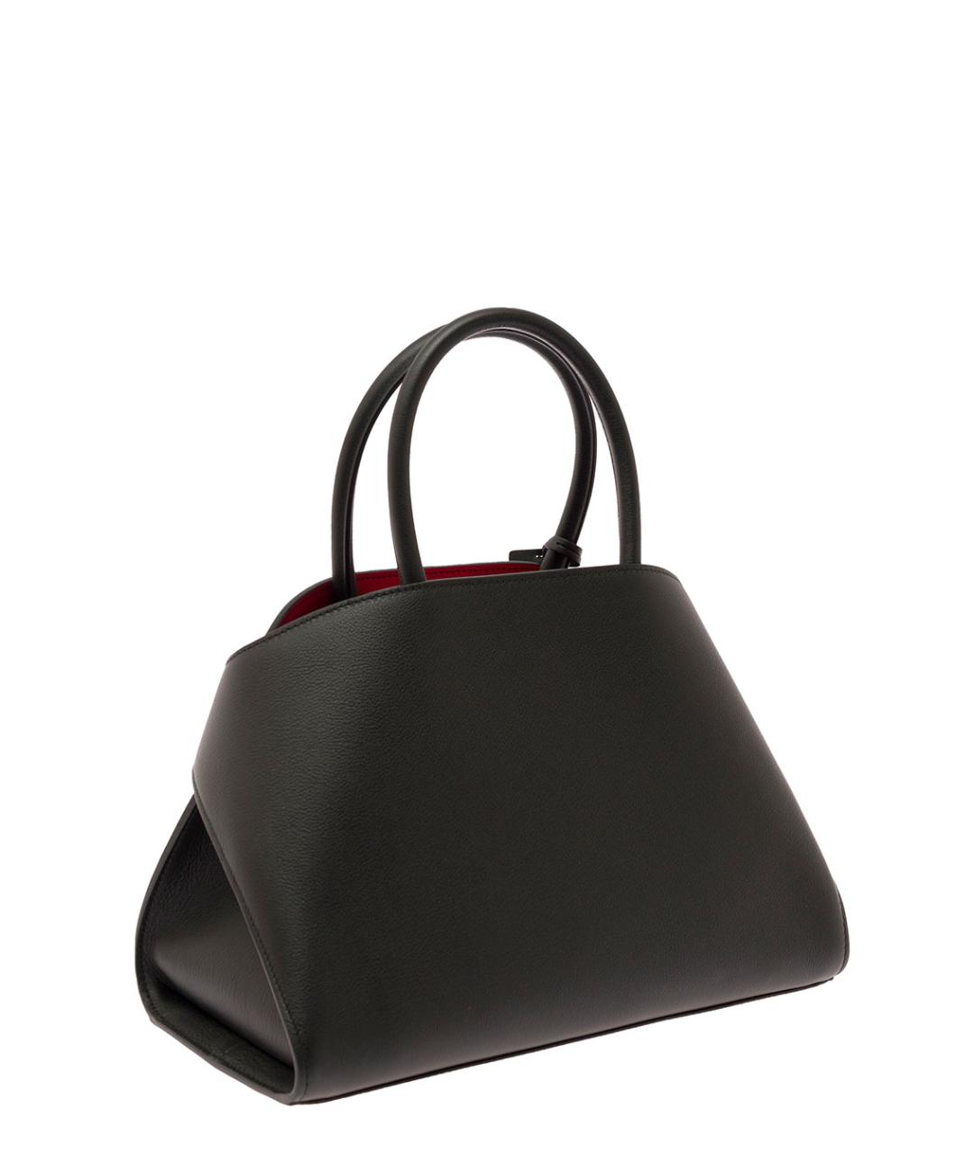 FERRAGAMO Черная кожаная сумка с короткими ручками, фото 2