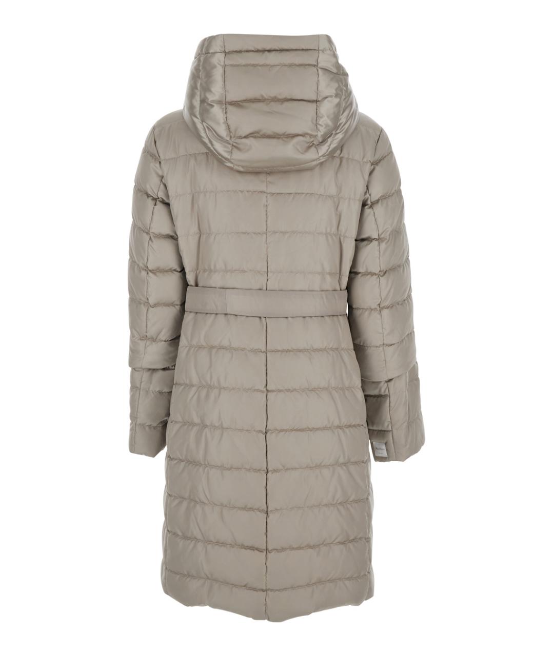 MAX MARA Бежевый полиамидовый пуховик, фото 2