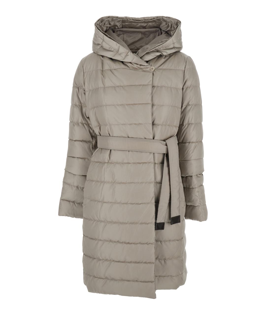 MAX MARA Бежевый полиамидовый пуховик, фото 1