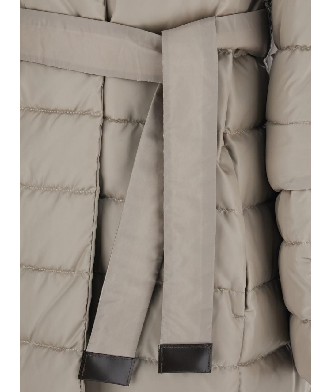 MAX MARA Бежевый полиамидовый пуховик, фото 3