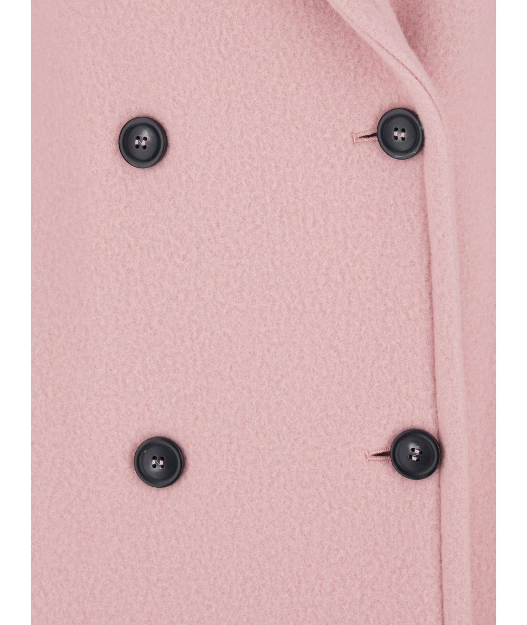 SPORTMAX Розовое шерстяное пальто, фото 3