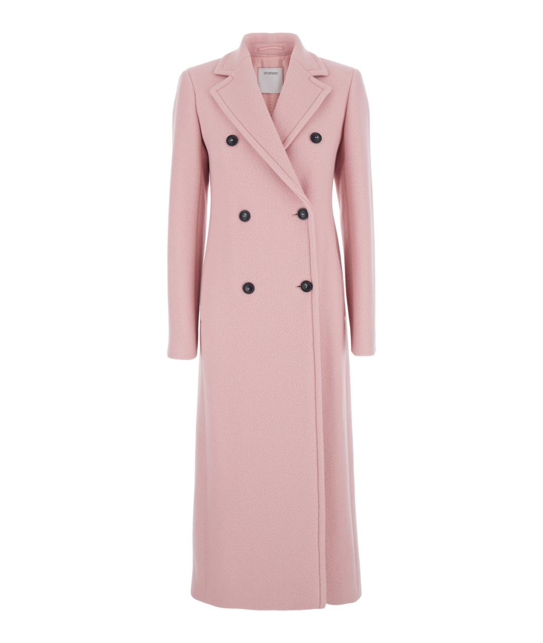 SPORTMAX Розовое шерстяное пальто, фото 1