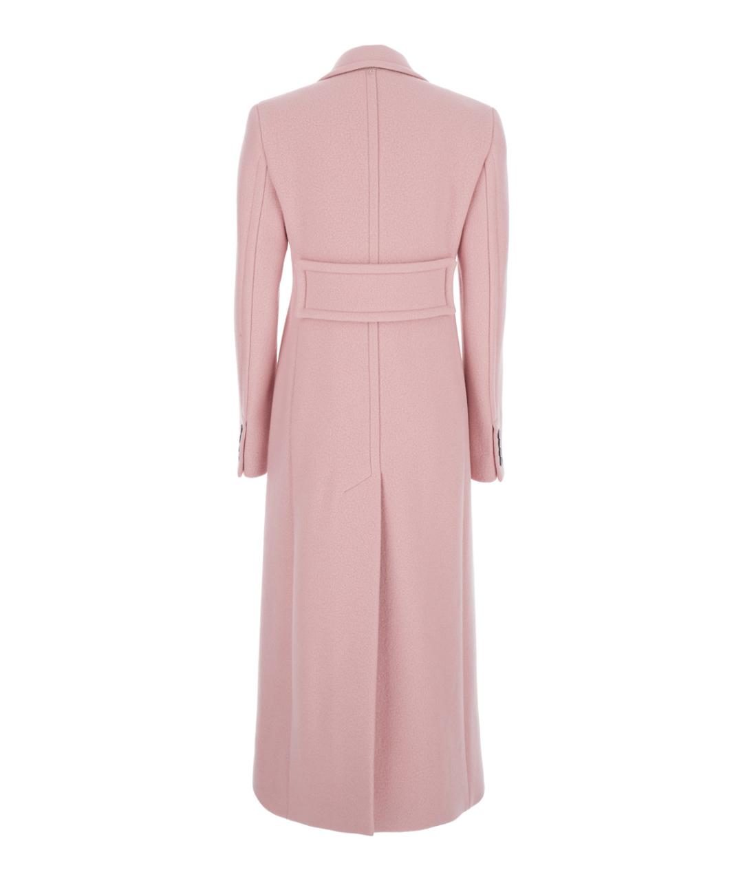SPORTMAX Розовое шерстяное пальто, фото 2