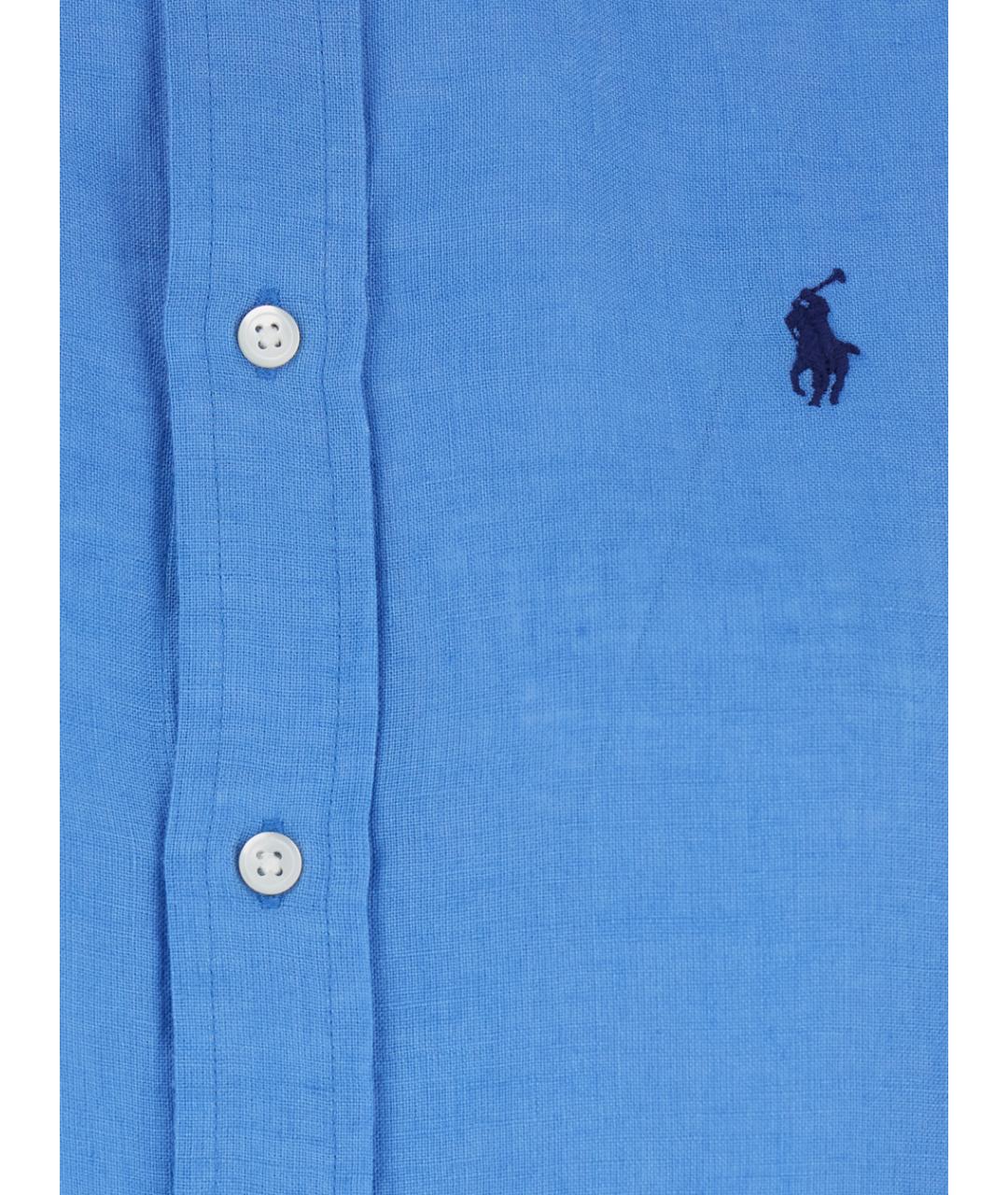 POLO RALPH LAUREN Синяя льняная рубашка, фото 3