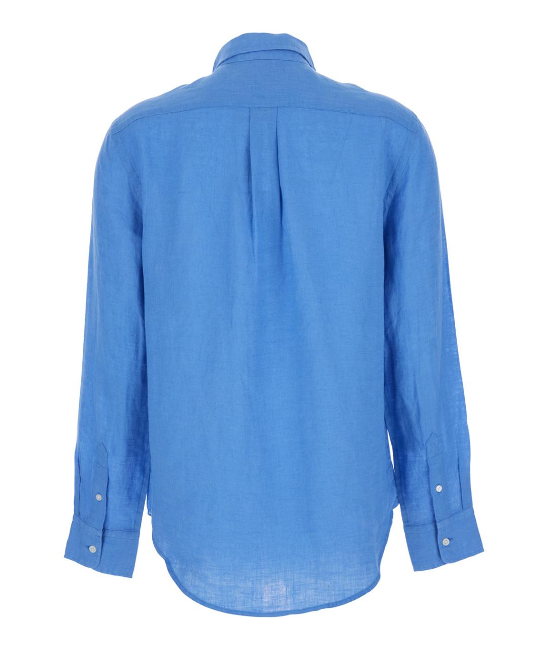 POLO RALPH LAUREN Синяя льняная рубашка, фото 2