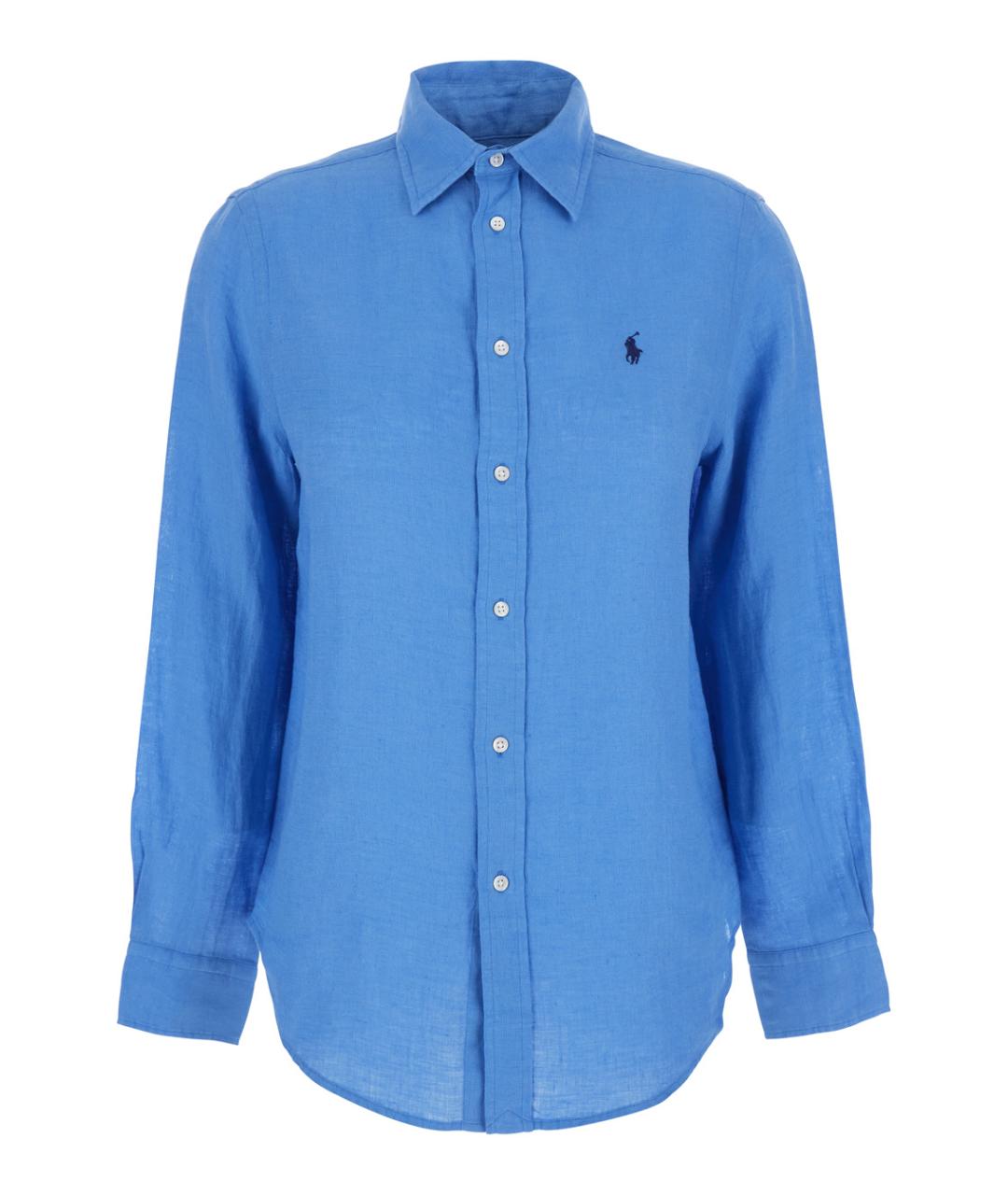 POLO RALPH LAUREN Синяя льняная рубашка, фото 1