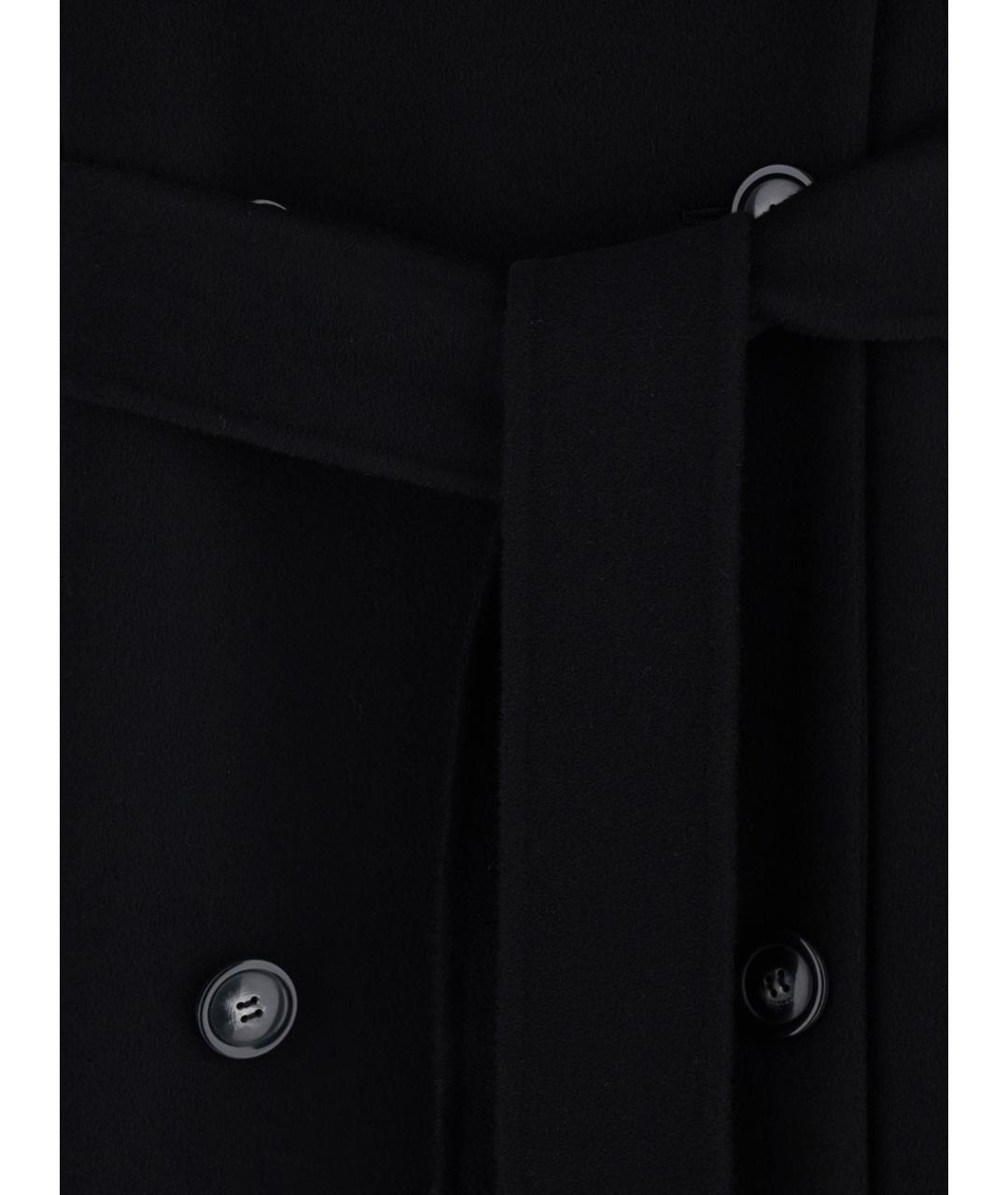 SPORTMAX Черное шерстяное пальто, фото 3