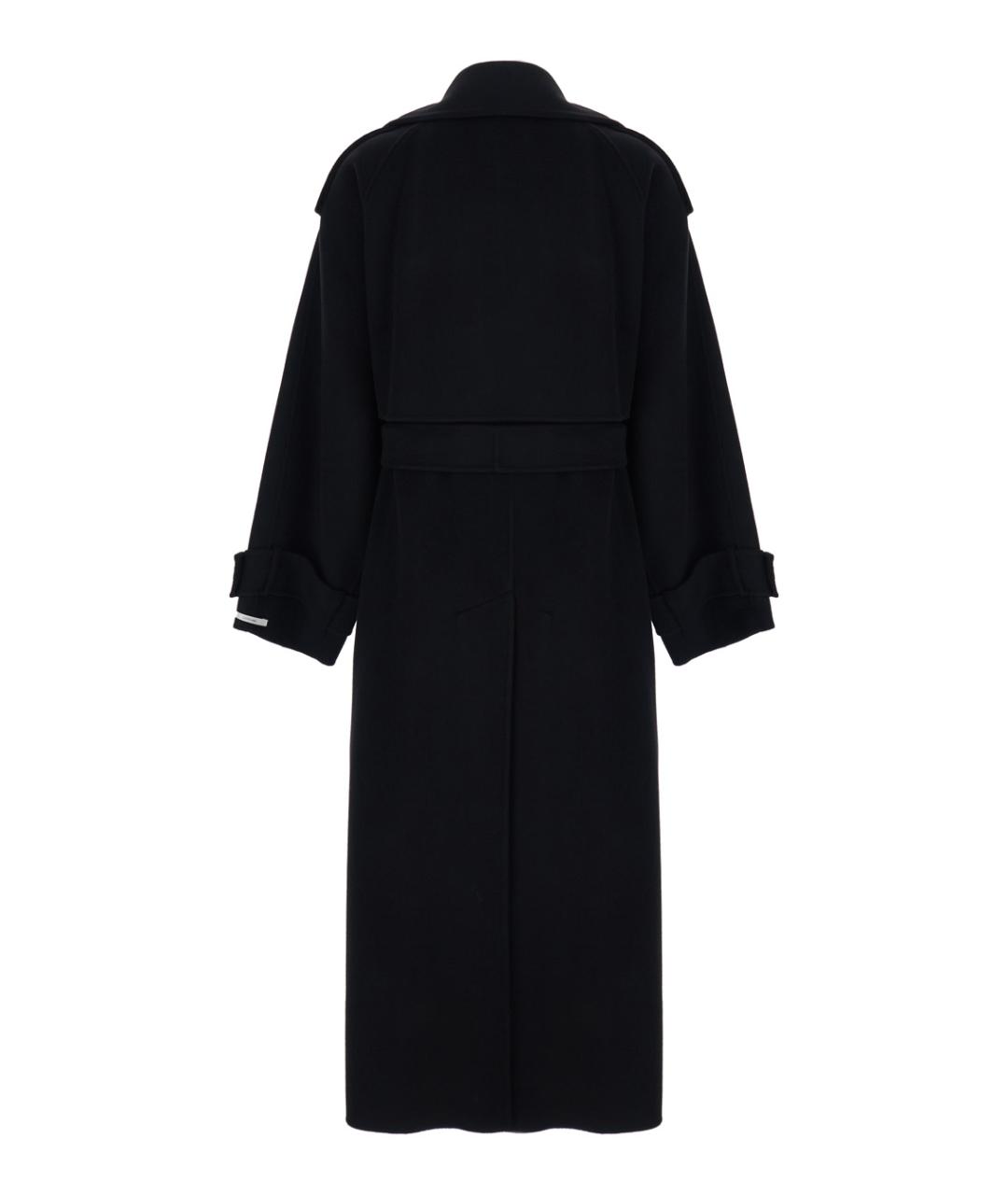 SPORTMAX Черное шерстяное пальто, фото 2