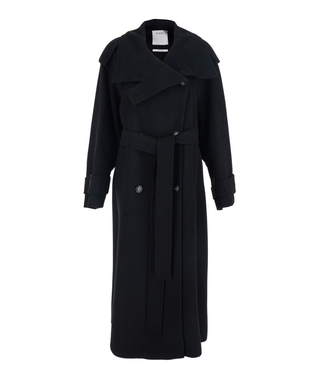 SPORTMAX Черное шерстяное пальто, фото 1