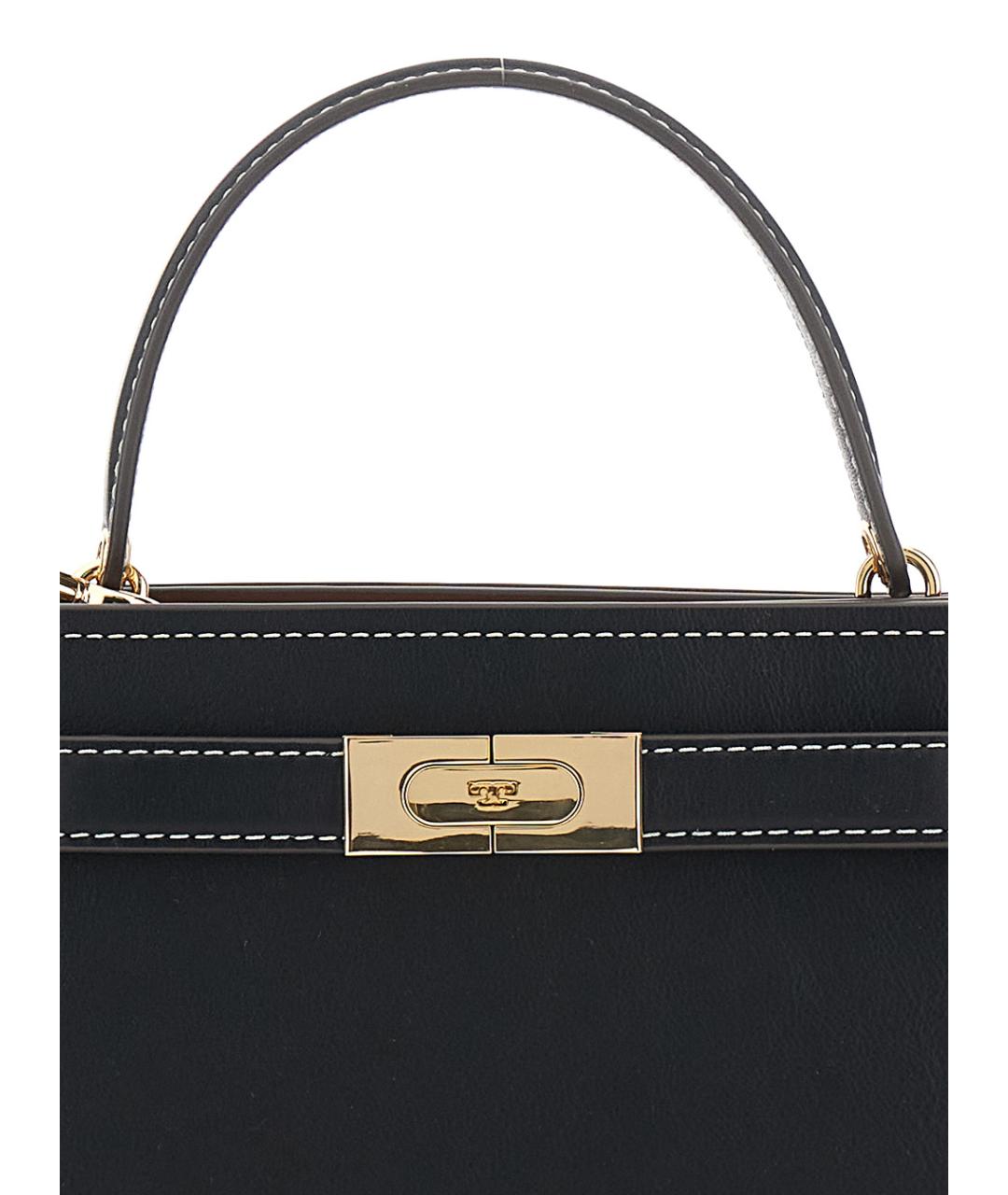 TORY BURCH Черная кожаная сумка через плечо, фото 3