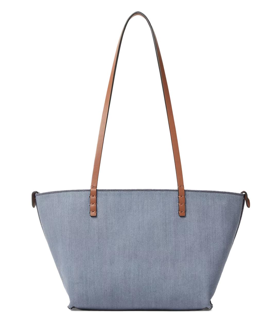 FENDI Синяя хлопковая сумка тоут, фото 3