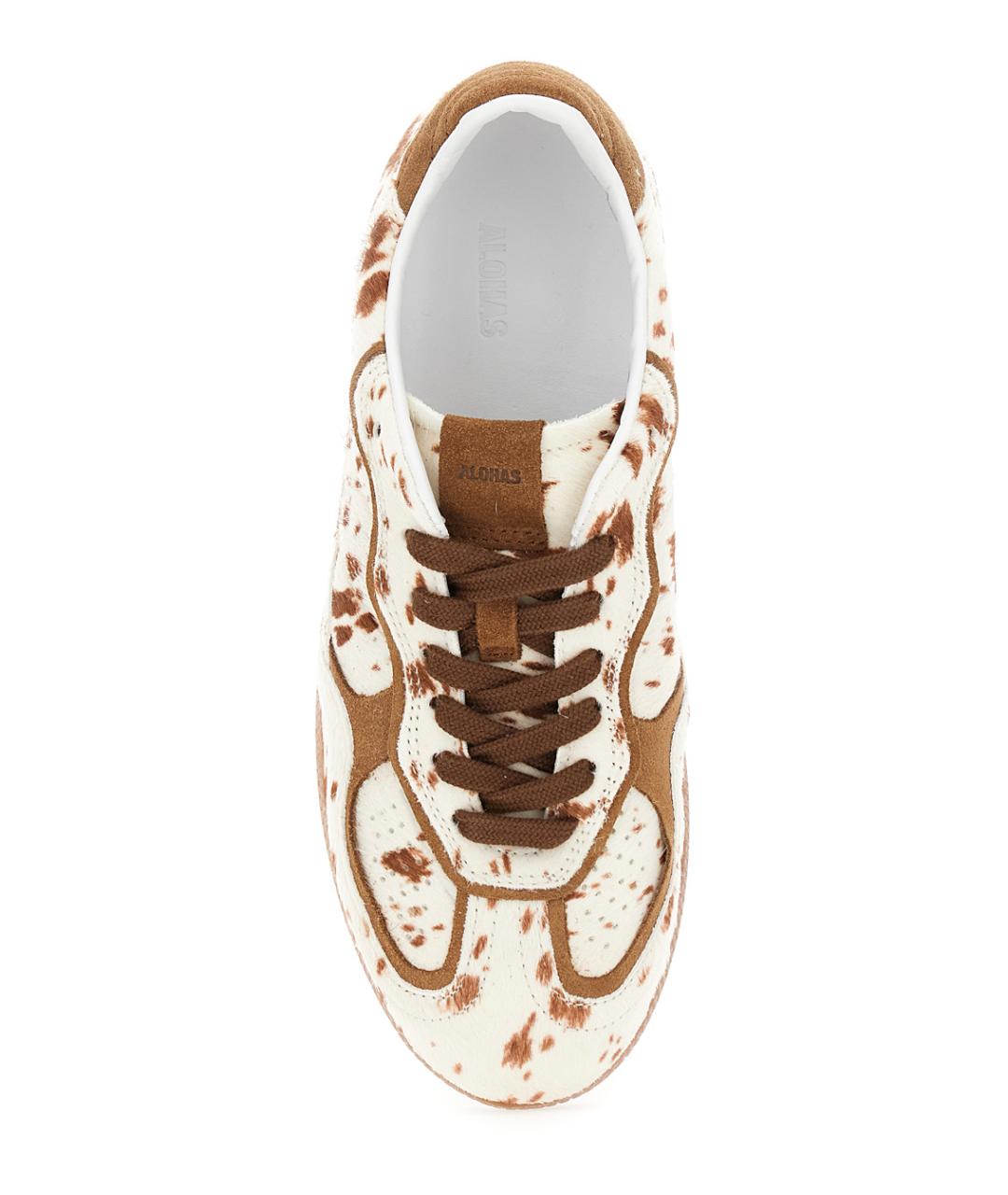 ALOHAS Коричневые кожаные кроссовки, фото 4