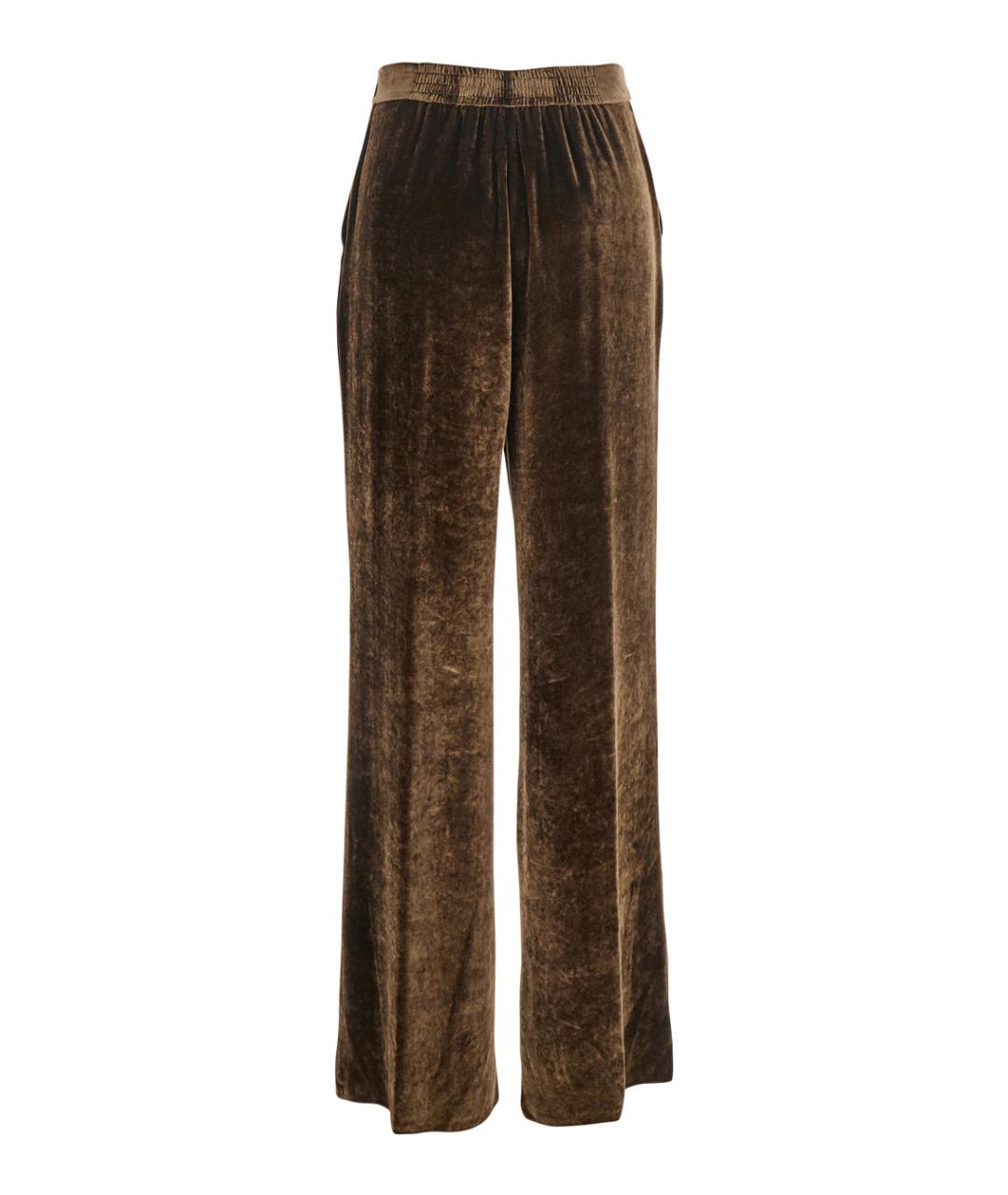 ETRO Коричневые вискозные прямые брюки, фото 2