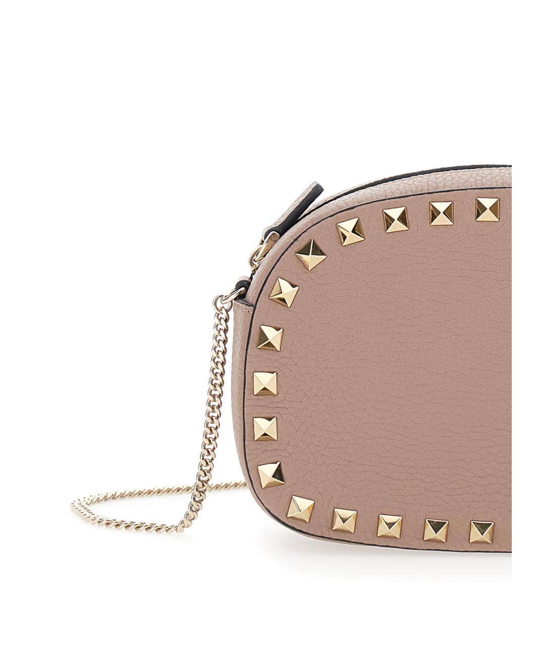 VALENTINO Розовая кожаная сумка через плечо, фото 3